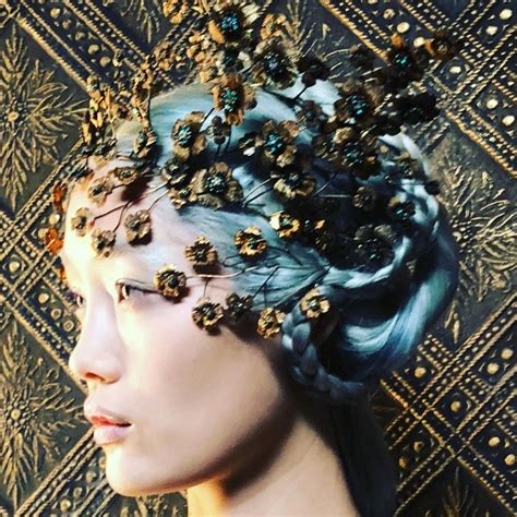 dior hairstyle|Dior Couture Spring 2021: Gilded Crowns and Celestial Hair.